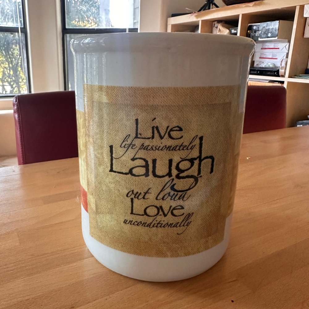 Live Laugh Love Ceramic Vase